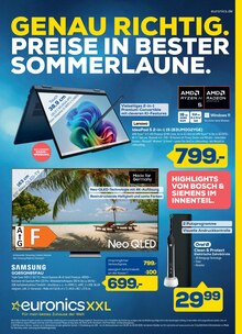 Fernseher im EURONICS Prospekt "GENAU RICHTIG. PREISE IN BESTER SOMMERLAUNE." mit 14 Seiten (Gronau (Westfalen))