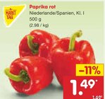 Aktuelles Paprika rot Angebot bei Netto Marken-Discount in Ludwigshafen (Rhein) ab 1,49 €