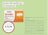 Synofen 500 mg/200 mg Angebot in Schutterwald Synofen 500 mg/200 mg im aktuellen Prospekt bei LINDA Premiumapotheke in Schutterwald
