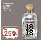 Gin 1818 im Angebot bei GLOBUS in Oberhausen Gin 1818 Angebote von Schmittmann bei GLOBUS Oberhausen für 25,95 €