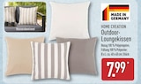 Outdoor-Loungekissen im ALDI Nord Prospekt Outdoor-Loungekissen von HOME CREATION im aktuellen ALDI Nord Prospekt für 7,99 €