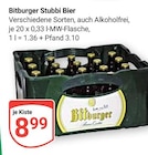 Stubbi Bier im Angebot bei GLOBUS in Trier Stubbi Bier Angebote von Bitburger bei GLOBUS Trier für 8,99 €