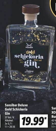 Sansibar Gold Schickeria Gin Angebot in Sinntal im aktuellen Prospekt bei Lidl in Sinntal