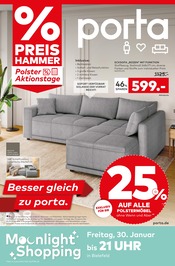 Ecksofa im porta Möbel Prospekt in Bielefeld Aktueller porta Möbel Prospekt mit Ecksofa, "BESSER GLEICH ZU PORTA", Seite 1