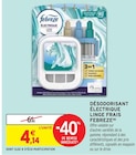 Désodorisant électrique linge frais(b) - Febreze - Intermarché à Ivry-sur-Seine Désodorisant électrique linge frais(b) - Febreze en promo chez Intermarché Ivry-sur-Seine à 4,14 €