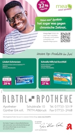 mea - meine apotheke Apotheke Prospekt der aktuellen Woche mit 4 Seiten, gültig von 01.06.2025 bis 30.06.2025, in Laufenburg und Umgebung Aktueller mea - meine apotheke Apotheke Prospekt in Laufenburg und Umgebung, "Unsere Juni-Angebote" mit 4 Seiten, 01.06.2025 - 30.06.2025