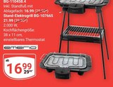 BG-110458.4 oder Stand-Elektrogrill BG-107665 im Angebot bei GLOBUS in Jena BG-110458.4 oder Stand-Elektrogrill BG-107665 Angebote von Emerio bei GLOBUS Jena für 16,99 €