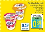 Sahne Joghurt mild im Angebot bei diska in Weiden Sahne Joghurt mild Angebote von Zott bei diska Weiden für 0,39 €