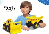Promo Pack de 2 véhicules 25 cm camion benne et chargeur frontal à 24,99 € dans le catalogue JouéClub à Castres