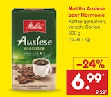 Melitta Auslese oder Harmonie bei Netto Marken-Discount im Dorf Mecklenburg Prospekt für 6,99 €