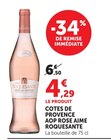 Côtes de Provence AOP Rosé - Aime Roquesante en promo chez Super U Maizières-lès-Metz à 4,29 €