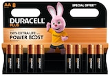 DURACELL 150% PLUS - Offre Spéciale - 8 piles alcalines - AA LR06 - Duracell en promo chez Bureau Vallée Vitry-sur-Seine à 8,99 €
