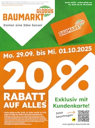 Prospectus Globus-Baumarkt, "GLOBUS BAUMARKT Immer eine Idee besser",  pages, 29/09/2025 - 04/10/2025