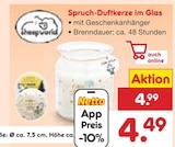 Spruch-Duftkerze im Glas Angebote von sheepworld bei Netto Marken-Discount Frankfurt für 4,49 €