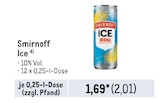 Aktuelles Smirnoff Ice Angebot bei Metro in Stuttgart ab 2,01 €