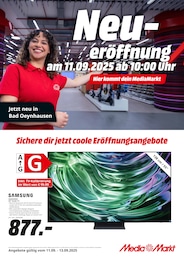 MediaMarkt Saturn Prospekt für Bad Oeynhausen mit 8 Seiten MediaMarkt Saturn Prospekt für Bad Oeynhausen: "Neueröffnung", 8 Seiten, 11.09.2025 - 13.09.2025
