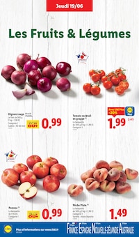 Promotion Pomme dans le prospectus Lidl, valable du 19/06/2025 au 25/06/2025 Promo Pomme dans le catalogue Lidl du moment à la page 4