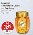 Honig im V-Markt Prospekt Sommerblütehonig von Langnese im aktuellen V-Markt Prospekt für 3,49 €