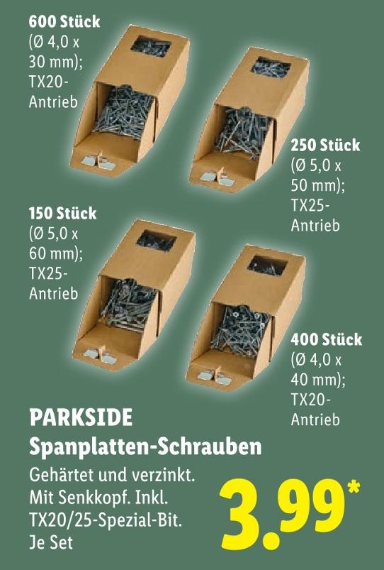 Spanplatten-Schrauben