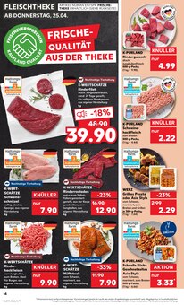 Rindfleisch im Kaufland Prospekt "Aktuelle Angebote" mit 44 Seiten (Kassel)