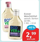 Waschmittel von Ecover für 2,99 € bei budni im Angebot Waschmittel von Ecover im aktuellen budni Prospekt
