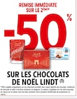 Intermarché Hyper - -50% remise immédiate sur le 2ème sur les Chocolats de Noël Lindt : offre du catalogue Promo -50% remise immédiate sur le 2ème sur les Chocolats de Noël Lindt à  dans le catalogue Intermarché Hyper ""