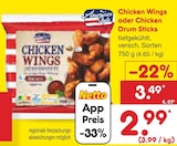 Chicken Wings oder Chicken Drum Sticks bei Netto Marken-Discount im Westhausen Prospekt für 2,99 €