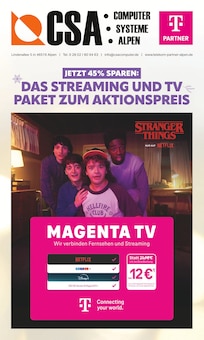 Fernseher im aktuellen CSA Computer Prospekt (Duisburg) Fernseher im CSA Computer Prospekt "DAS STREAMING UND TV PAKET ZUM AKTIONSPREIS" mit 12 Seiten (Duisburg)