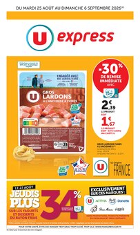 Catalogue U Express à Saint-Georges-du-Bois cette semaine, valable du 25/08/2026 au 06/09/2026 Prospectus U Express à Saint-Georges-du-Bois, "U Express", 12 pages de promos valables du 25/08/2026 au 06/09/2026