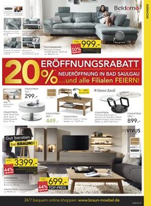 Couch im BRAUN Möbel-Center Prospekt "Aktionsangebote" mit 16 Seiten (Freiburg (Breisgau))