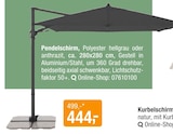 Pendelschirm Angebote bei Opti-Wohnwelt Neubrandenburg für 444,00 €