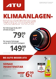 ATU Prospekt für Augsburg mit 34 Seiten ATU Prospekt für Augsburg: "KLIMAANLAGENWARTUNG", 34 Seiten, 01.07.2022 - 31.07.2022