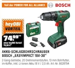 AKKU-SCHLAGBOHRSCHRAUBER „EASYIMPACT 18V-38“ Angebote von BOSCH bei OBI Gummersbach für 79,99 €