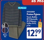 Frottee-Pyjama im ALDI SÜD Prospekt Frottee-Pyjama von UP2FASHION im aktuellen ALDI SÜD Prospekt für 12,99 €