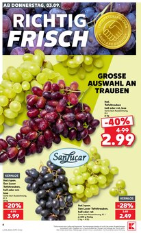 Weintrauben im aktuellen Kaufland Prospekt (Nürnberg) Weintrauben im Kaufland Prospekt "Hier bin ich richtig" mit 77 Seiten (Nürnberg)