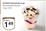 Sahnetorte to go Angebote von Globus bei GLOBUS Halle für 1,49 €