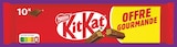 Barres chocolatées kit kat - NESTLÉ en promo chez Intermarché Barres chocolatées kit kat - NESTLÉ dans le catalogue Intermarché