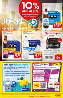 Bier im aktuellen Netto Marken-Discount Prospekt (München) Bier im Netto Marken-Discount Prospekt "Wiedereröffnung - 10% auf ALLES" mit 4 Seiten (München)