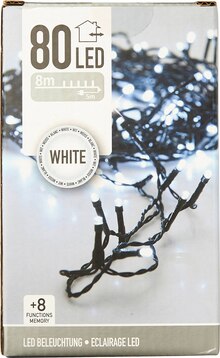 Réveillon De Noël dans le catalogue Supermarchés Match Guirlande électrique 80 led blanc froid intérieur extérieur à 6,99 € en promo chez Supermarchés Match
