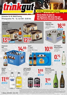 Coca Cola im Trinkgut Prospekt "Aktuelle Angebote" mit 4 Seiten (Augsburg)