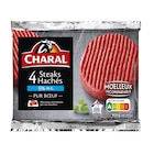 4 steaks hachés pur bœuf 5% M.G. CHARAL - CHARAL en promo chez Carrefour 4 steaks hachés pur bœuf 5% M.G. CHARAL - CHARAL dans le catalogue Carrefour