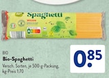 Bio-Spaghetti von Bio für 0,85 € bei ALDI SÜD im Angebot Bio-Spaghetti von Bio im aktuellen ALDI SÜD Prospekt