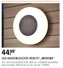 Aktuelles Led-Aussenleuchte Reality „Morena“ Angebot bei OBI in Wuppertal ab 44,99 €