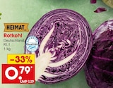 Rotkohl im Netto Marken-Discount Prospekt Rotkohl von HEIMAT im aktuellen Netto Marken-Discount Prospekt für 0,79 €