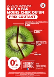 Catalogue Supermarchés U Express en cours à Saint-Pons-de-Thomières et alentours, IL N'Y A PAS MOINS CHER QU'UN PRIX COÛTANT, 1 page, 26/03/2026 - 28/03/2026