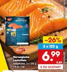 Norwegische Lachsfilets bei Netto Marken-Discount im Prospekt "" für 6,99 €