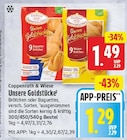 Unsere Goldstücke Brötchen von Coppenrath & Wiese für 1,29 € bei EDEKA im Angebot Unsere Goldstücke Brötchen von Coppenrath & Wiese im aktuellen EDEKA Prospekt