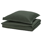 Aktuelles Bettwäsche-Set, 2-teilig dunkelgrün 140x200/80x80 cm Angebot bei IKEA in Erlangen ab 24,99 €