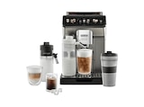 Eletta Explore Cold Brew ECAM450.86.T - über 50 heiße und kalte Rezepte, 4 Benutzerprofile, einfache Bedienung, Kaffeevollautomat Titan von DELONGHI im aktuellen MediaMarkt Saturn Prospekt für 879,00 €