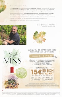 Prospectus Bi1 à Mouthe, "Histoire de vins et de terroirs", 40 pages de promos valables du 25/09/2024 au 06/10/2024